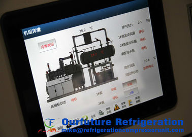 Système de réfrigération de CO2 de NH3 de VFD pour la pièce centigrade du congélateur -55