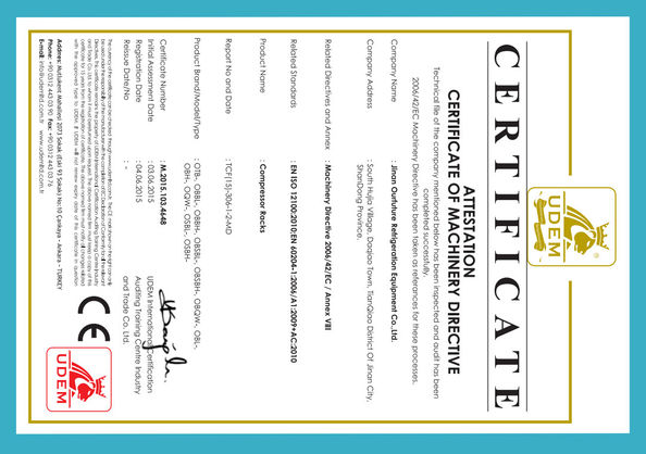 Chine Shandong Ourfuture Energy Technology Co., Ltd. certifications