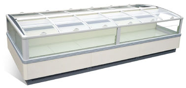Réfrigérateurs et congélateurs économiseurs d'énergie de supermarché de coffrets d'étalage de nourriture avec le couvercle en verre de glissement