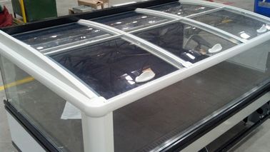 vitrine latérale large de congélateur de supermarché de cercueil de 1800mm double pour la crème glacée congelée de viande/