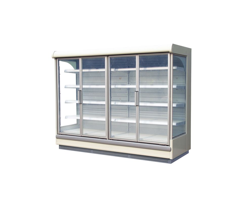 Matériel de réfrigération réfrigéré vertical de supermarché de coffrets d'étalage de nourriture pour R404A