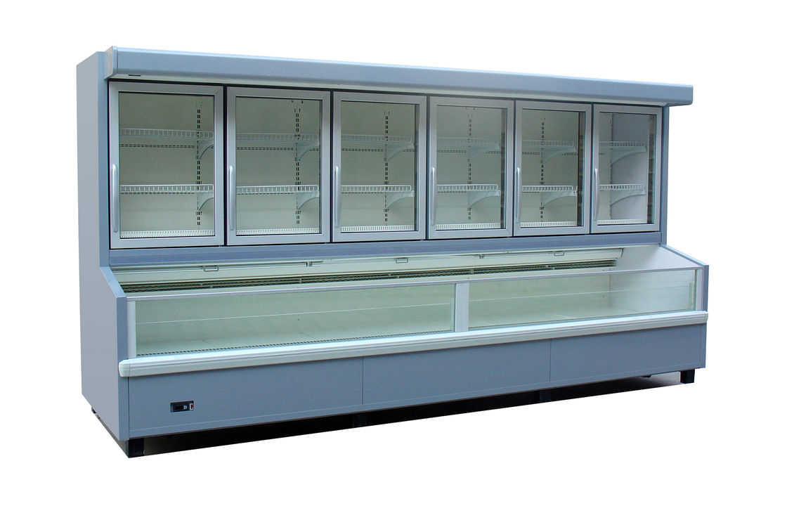 R404A combiné a frigorifié le congélateur d'affichage de crème glacée de coffrets d'étalage de nourriture