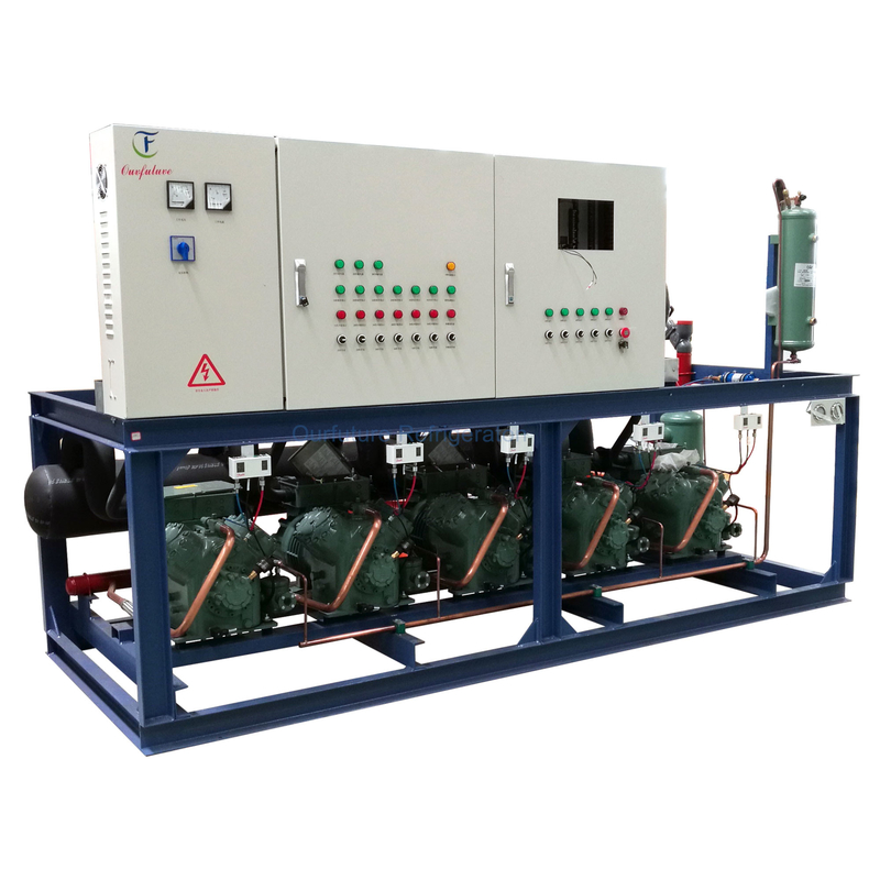 Unité parallèle à piston à haute température PLC Modèle de rack Unité de compresseur de réfrigération pour un refroidissement optimal